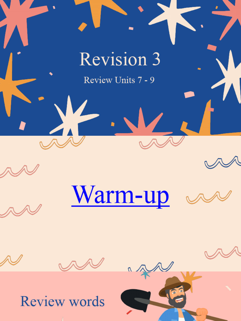 Revision 3 - Review Units 7 - 9 | PDF | Language Arts & Discipline ...