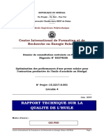 Tests Huile Arachide Livrable 2 Analyse de La Qualité de L'huile Produite