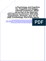 [Download pdf] Engineering Psychology And Cognitive Ergonomics Cognition And Design 17Th International Conference Epce 2020 Held As Part Of The 22Nd Hci International Conference Hcii 2020 Copenhagen Denmark online ebook all chapter pdf 
