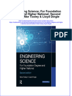 [Download pdf] Engineering Science For Foundation Degree And Higher National Second Edition Mike Tooley Lloyd Dingle online ebook all chapter pdf 