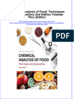 [Download pdf] Chemical Analysis Of Food Techniques And Applications 2Nd Edition Yolanda Pico Editor online ebook all chapter pdf 