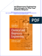 [Download pdf] Chemical And Bioprocess Engineering Fundamental Concepts For First Year Students Simpson online ebook all chapter pdf 