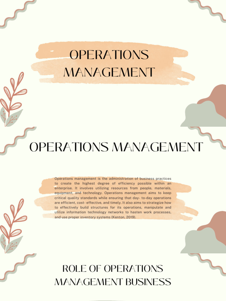 Operations Management Essentials Guide | PDF | Operations Management ...