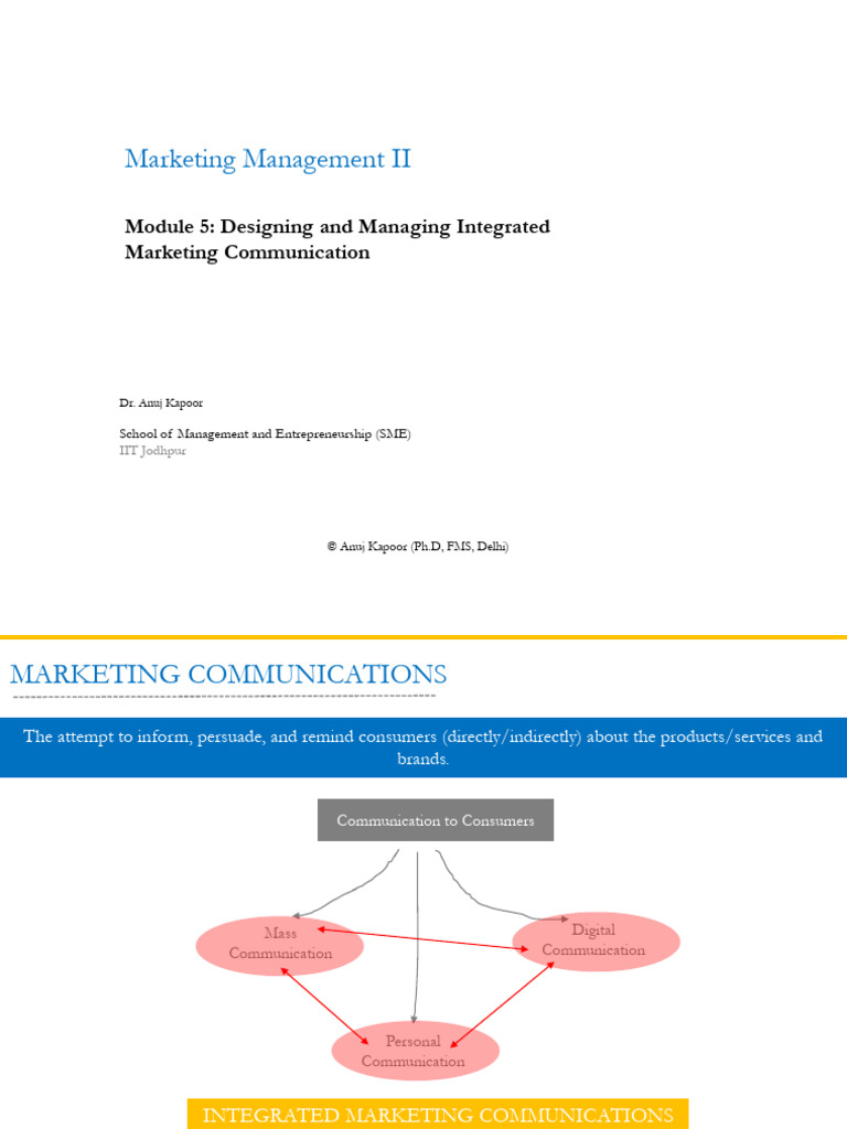 Module 5 Designing And Managing Integrated Marketing Communication