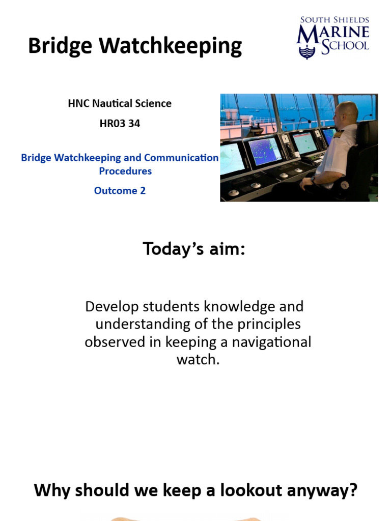 02 Principles To Be Observed in Keeping A Navigational Watch | PDF ...