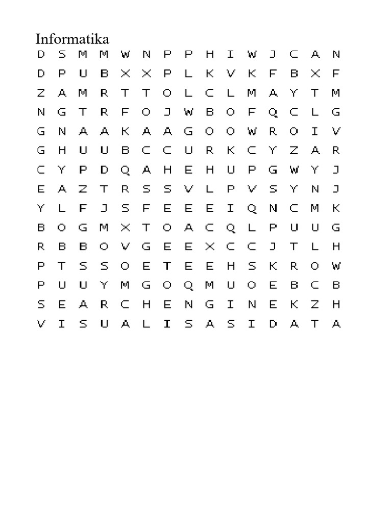 Word Search Puzzle Tik Kelas 8 Pdf