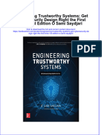 [Download pdf] Engineering Trustworthy Systems Get Cybersecurity Design Right The First Time 1St Edition O Sami Saydjari online ebook all chapter pdf 
