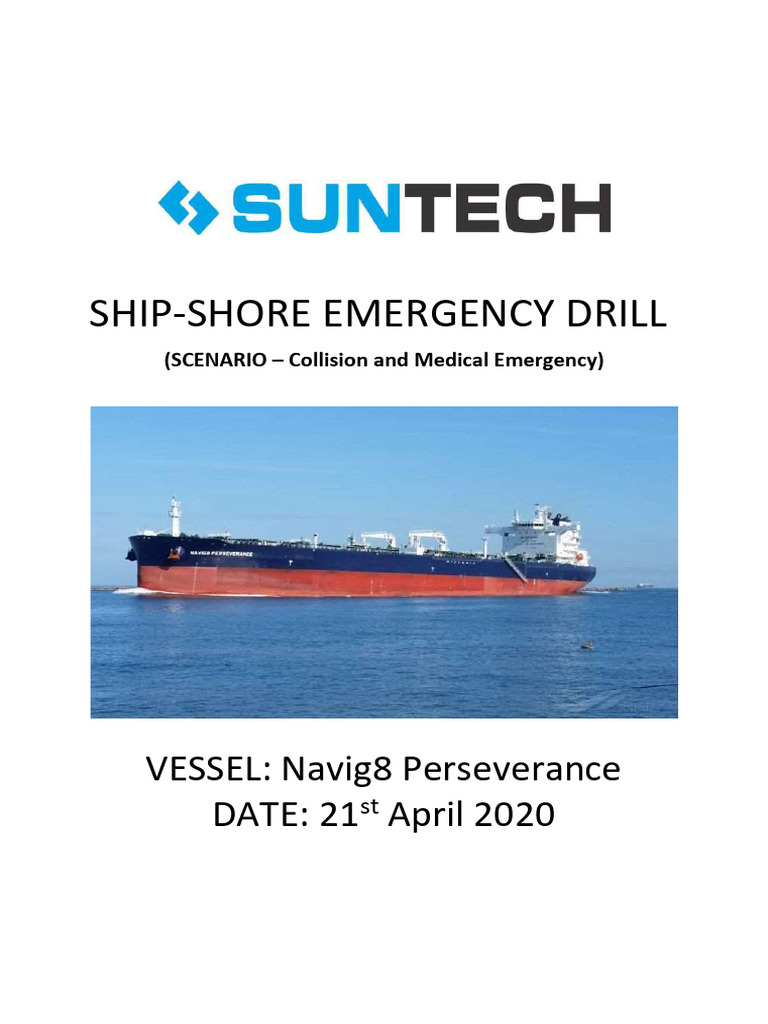Ship-Shore Emergency Drill Report | PDF | Ships | Shipping