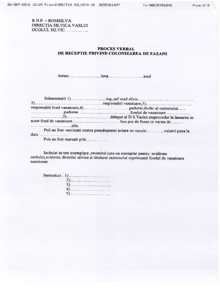 PV Colonizare Fazani | PDF