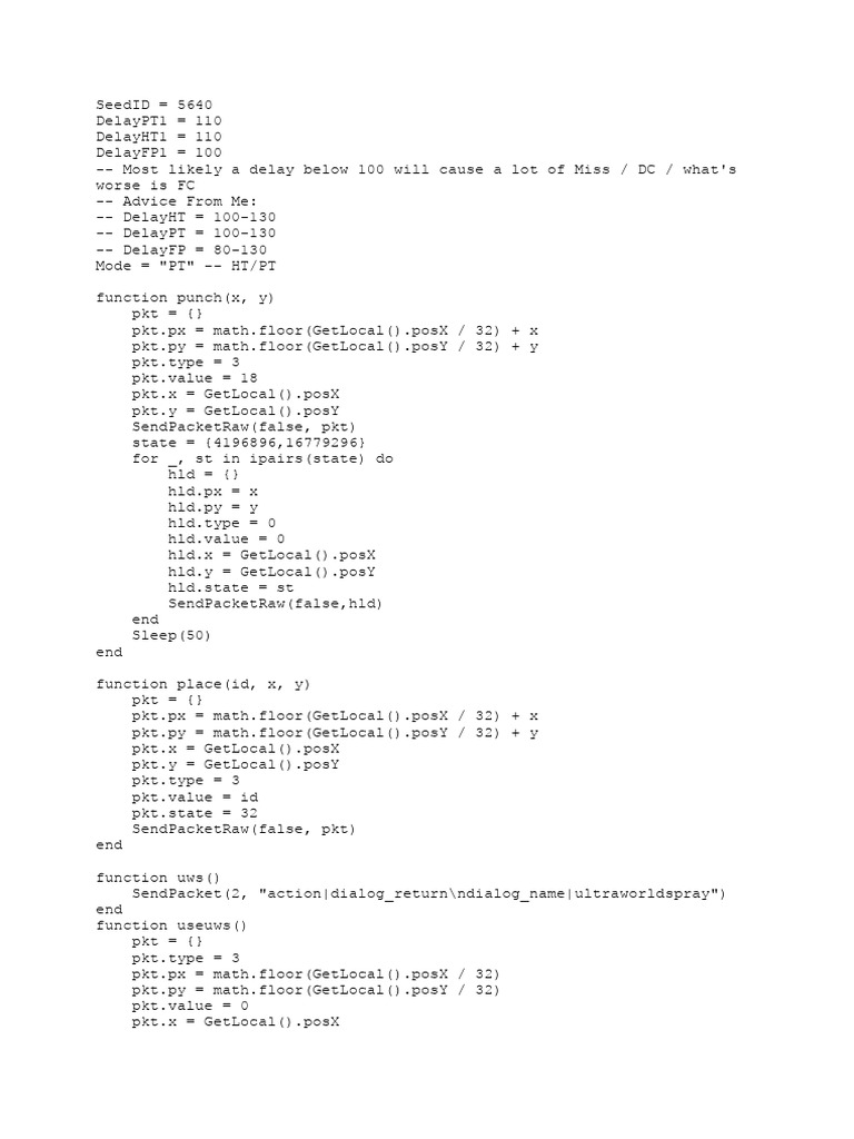 Farming Automation Script Guide | PDF