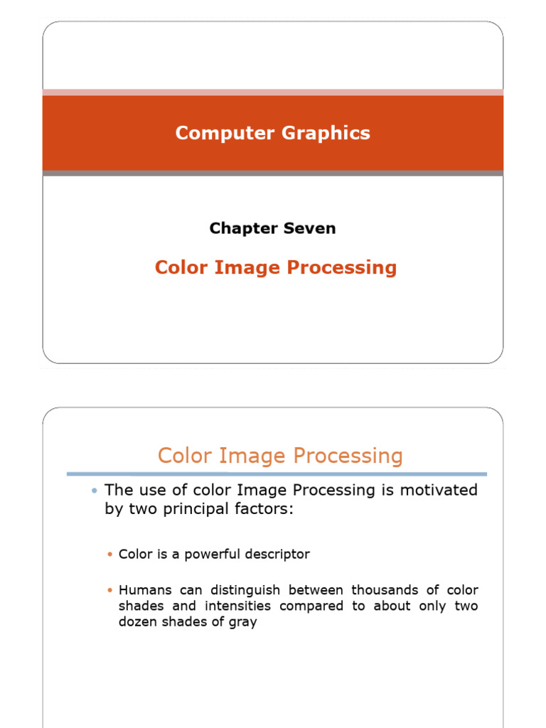 Chp7 - Color Image Proccessing | PDF | Rgb Color Model | Color