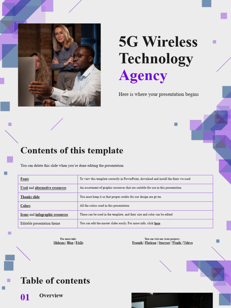 5G Wireless Technology Agency by Slidesgo | PDF | Goal | Expert