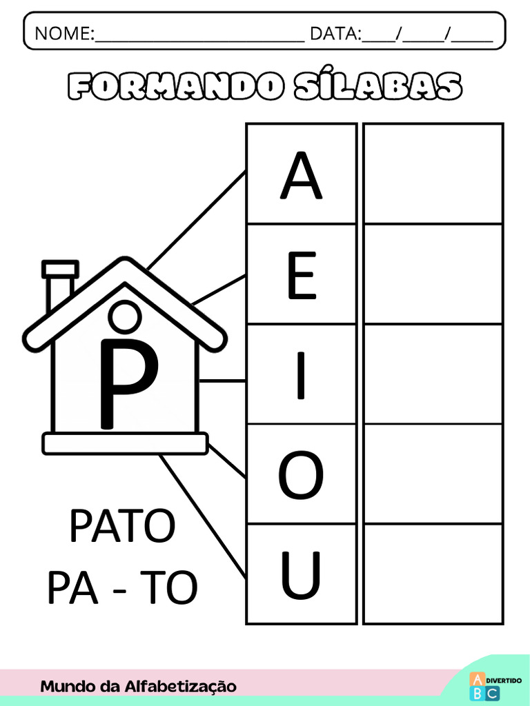 Letra P Mundo Da Alfabetização | PDF