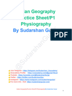 Indian Geography Practice Sheet/P1 Physiography: by Sudarshan Gurjar