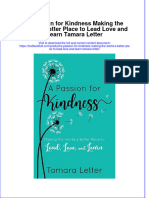 (Download PDF) A Passion For Kindness Making The World A Better Place To Lead Love and Learn Tamara Letter Online Ebook All Chapter PDF