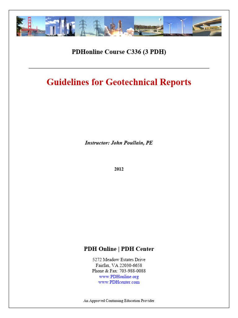Geotechnical Report Guidelines | PDF | Geotechnical Engineering | Earth ...