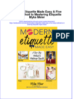(Download PDF) Modern Etiquette Made Easy A Five Step Method To Mastering Etiquette Myka Meier Online Ebook All Chapter PDF