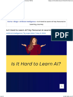 Is It Hard To Learn AI My Personal AI Learning Journey - MLTut