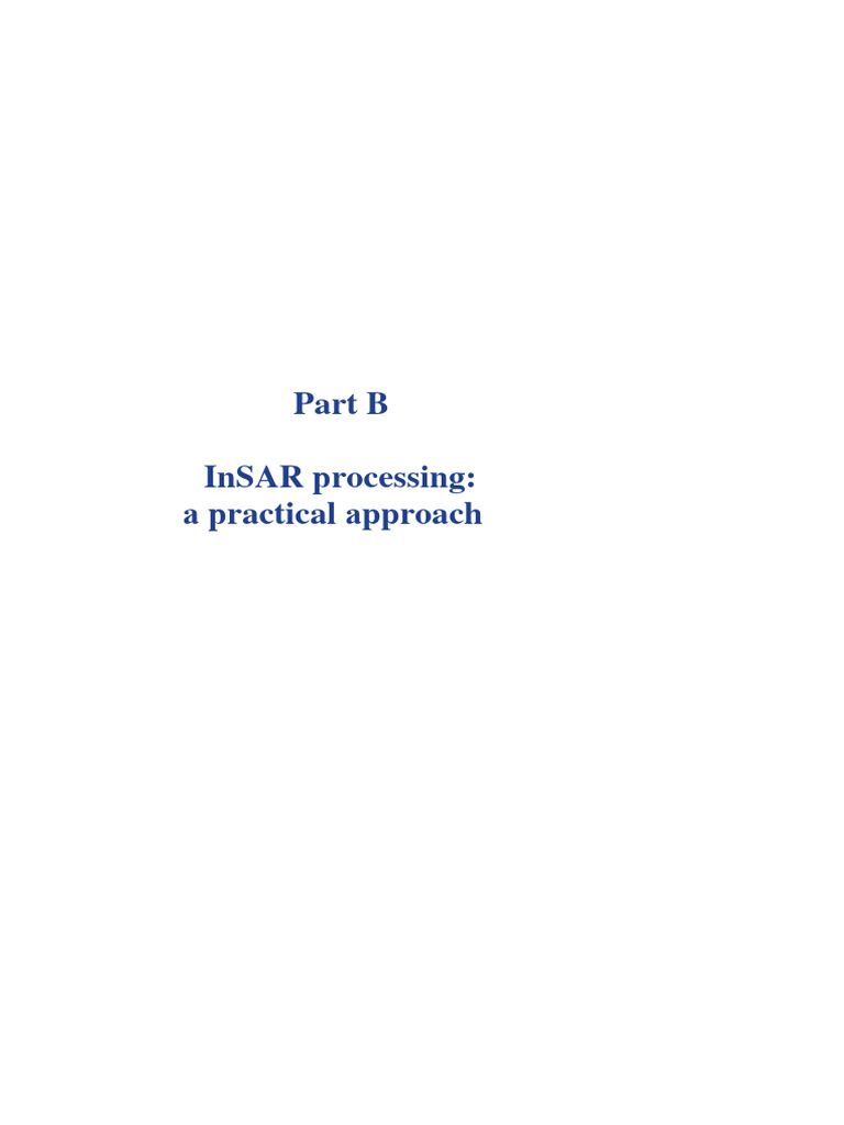 InSAR Principles, Guidelines For SAR Interferometry Processing and ...