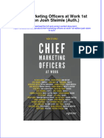 (Download PDF) Chief Marketing Officers at Work 1St Edition Josh Steimle Auth Online Ebook All Chapter PDF