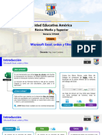 7MO - U2 - S2 - Microsoft Excel, Orden y Filtro de Información