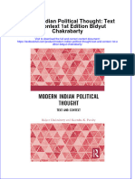 (Download PDF) Modern Indian Political Thought Text and Context 1St Edition Bidyut Chakrabarty Online Ebook All Chapter PDF