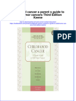 (Download PDF) Childhood Cancer A Parent S Guide To Solid Tumor Cancers Third Edition Keene Online Ebook All Chapter PDF