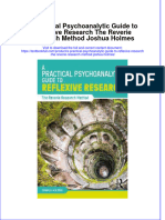 [Download pdf] A Practical Psychoanalytic Guide To Reflexive Research The Reverie Research Method Joshua Holmes online ebook all chapter pdf 