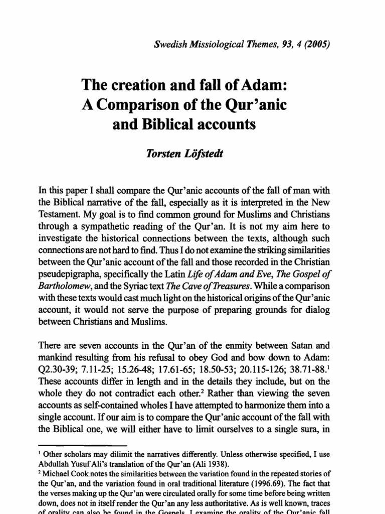 Adam in Quran and Bible Devil Adam And Eve