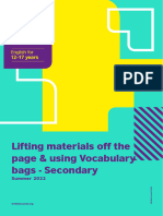 Ideas For Lifting Materials & Using Vocabulary Bags Secondary Summer 2022