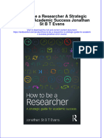[Download pdf] How To Be A Researcher A Strategic Guide For Academic Success Jonathan St B T Evans online ebook all chapter pdf 