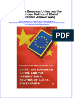 (Download PDF) China The European Union and The International Politics of Global Governance Jianwei Wang Online Ebook All Chapter PDF