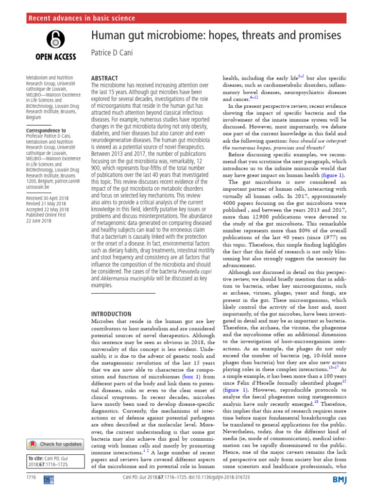 Human Gut Microbiome: Insights & Impacts | PDF | Microbiota | Immune System