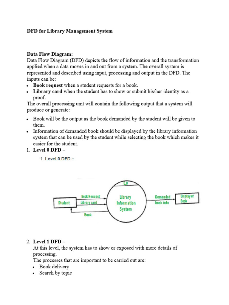 DFD for Library Management System | PDF | Business | Computers