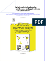 [Download pdf] Molecularly Imprinted Catalysts Principles Syntheses And Applications 1St Edition Cao online ebook all chapter pdf 
