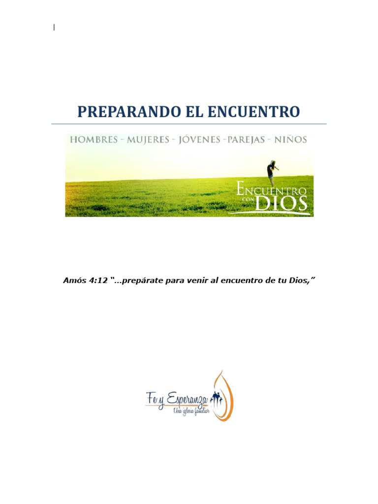 Preparación para el Encuentro Espiritual | PDF | Oración | Dios