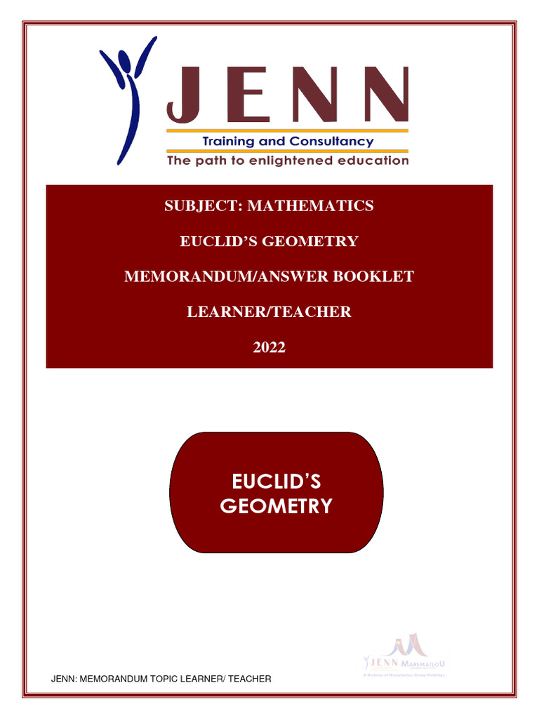 Euclid's Geometry Solutions Memo | PDF | Geometry | Euclid