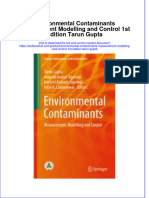 [Download pdf] Environmental Contaminants Measurement Modelling And Control 1St Edition Tarun Gupta online ebook all chapter pdf 