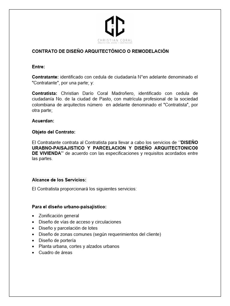 Contrato de Diseño | PDF