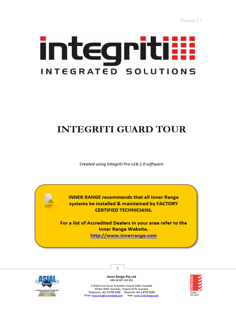 Integriti Guard Tour Overview Guide | PDF | Closed Circuit Television ...