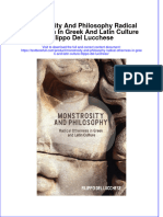 [Download pdf] Monstrosity And Philosophy Radical Otherness In Greek And Latin Culture Filippo Del Lucchese online ebook all chapter pdf 