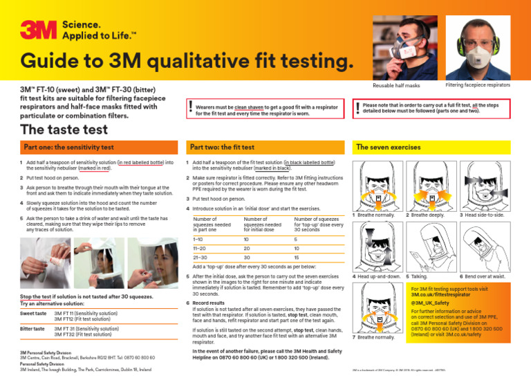 3m fit test guide pdf safety occupational safety and health