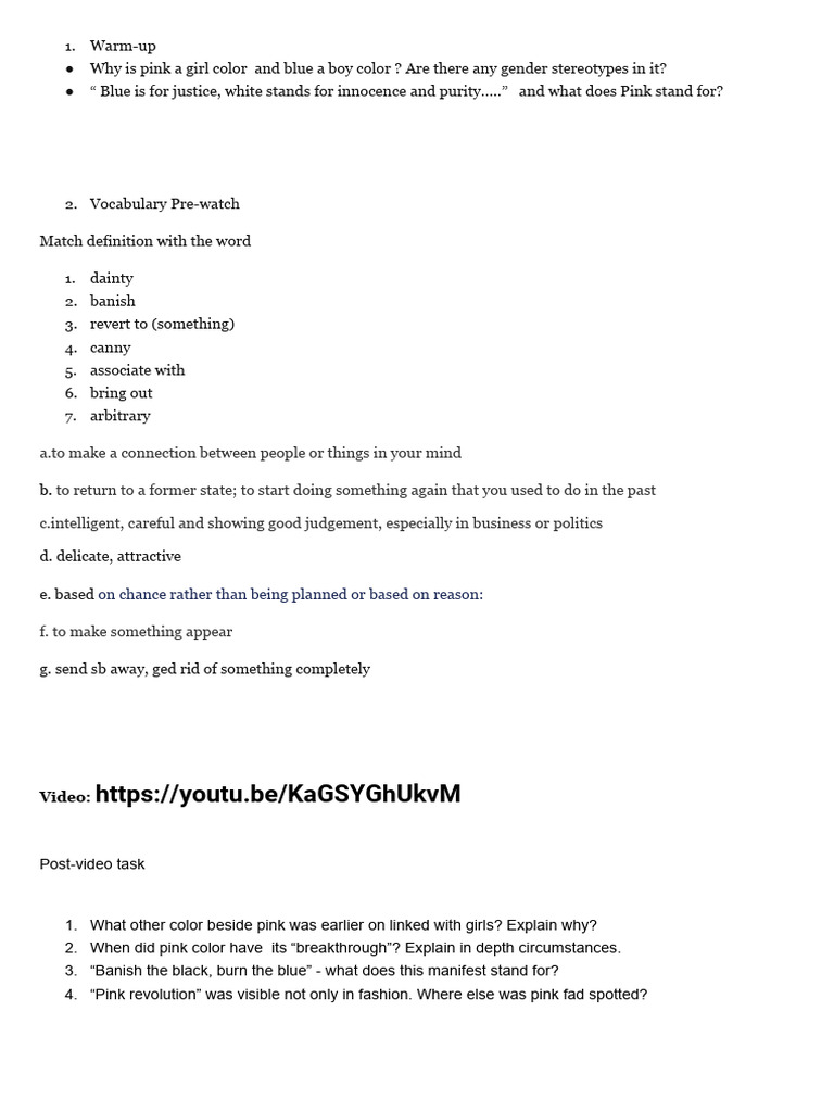 How Did Pink A Girly Color PDF