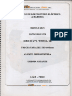 Catálogo de Locomotora Eléctrica A Batería