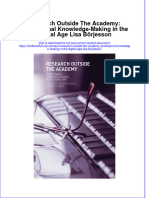 [Download pdf] Research Outside The Academy Professional Knowledge Making In The Digital Age Lisa Borjesson online ebook all chapter pdf 