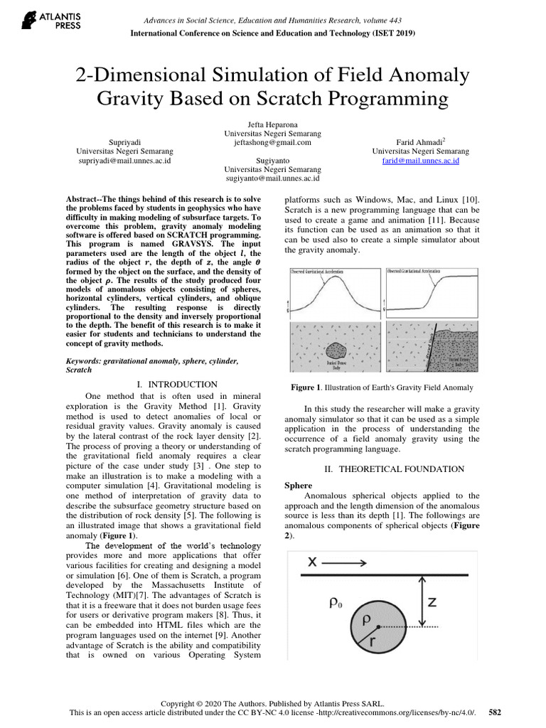 2 dimensional simulation of field anomaly gravity download free pdf