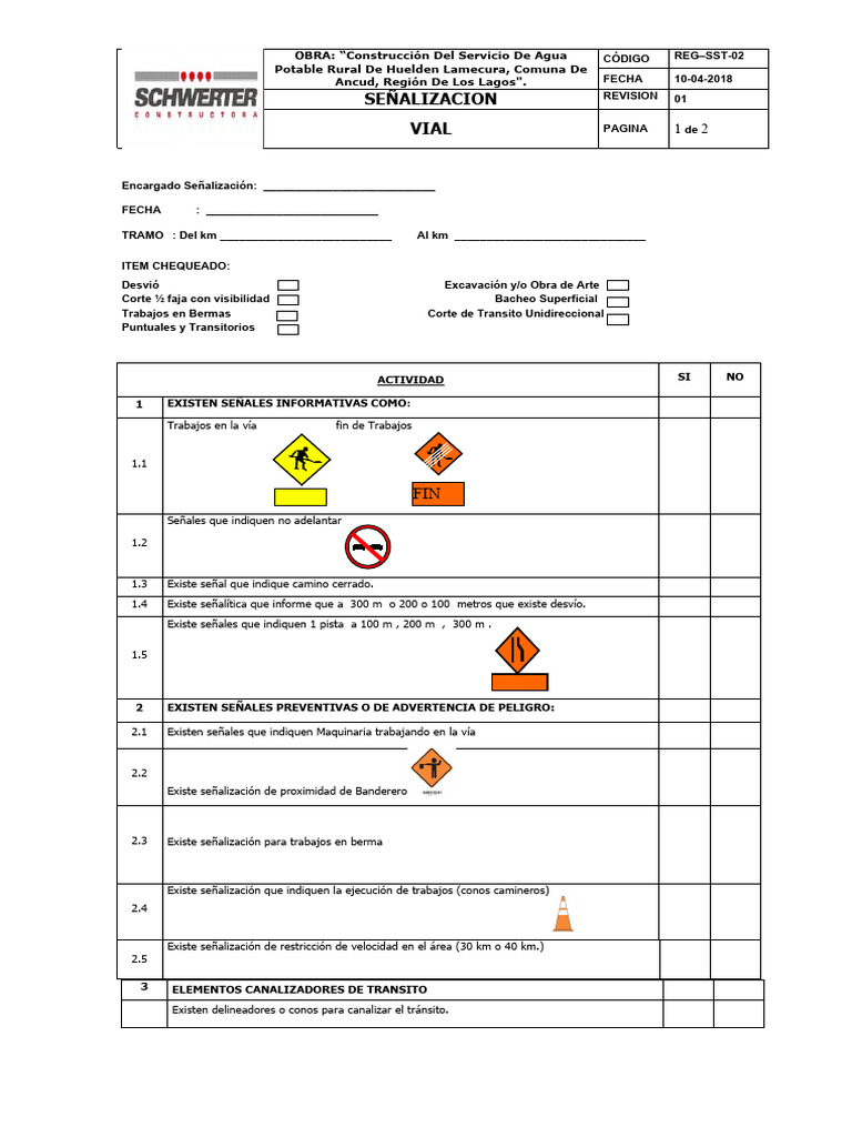 REG-SST-02 Señalización Vial | PDF