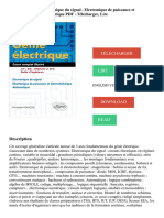 Génie Électrique - Électronique Du Signal - Electronique de Puissance Et Électrotechnique - Automatique PDF - Télécharger, Lire