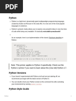 Python PreRead 1