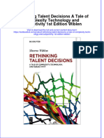 (Download PDF) Rethinking Talent Decisions A Tale of Complexity Technology and Subjectivity 1St Edition Wiblen Online Ebook All Chapter PDF